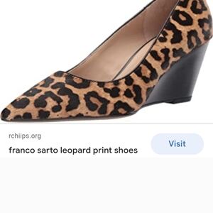 WANTED !! Franco Sarto Animal Print Wedge Heels